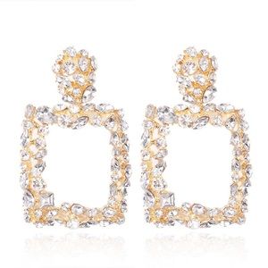 Crystal Statement Earrings in Gold